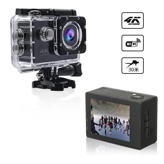 กล้องติดหมวก กล้องกันน้ำ กล้องอเนกประสงค์ขนาดเล็ก Action Camera 4K Wifi Sports Dv Cam พร้อมเคสกันน้ำ ส่งด่วน thumbnail 3