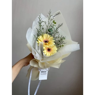 [ สินค้าพร้อมส่งด่วน ] ไซส์มินิ เยียบีร่าสุ่มสี 2 ดอก ดอกไม้สด สุ่มสีกระดาษห่อช่อ วันแม่