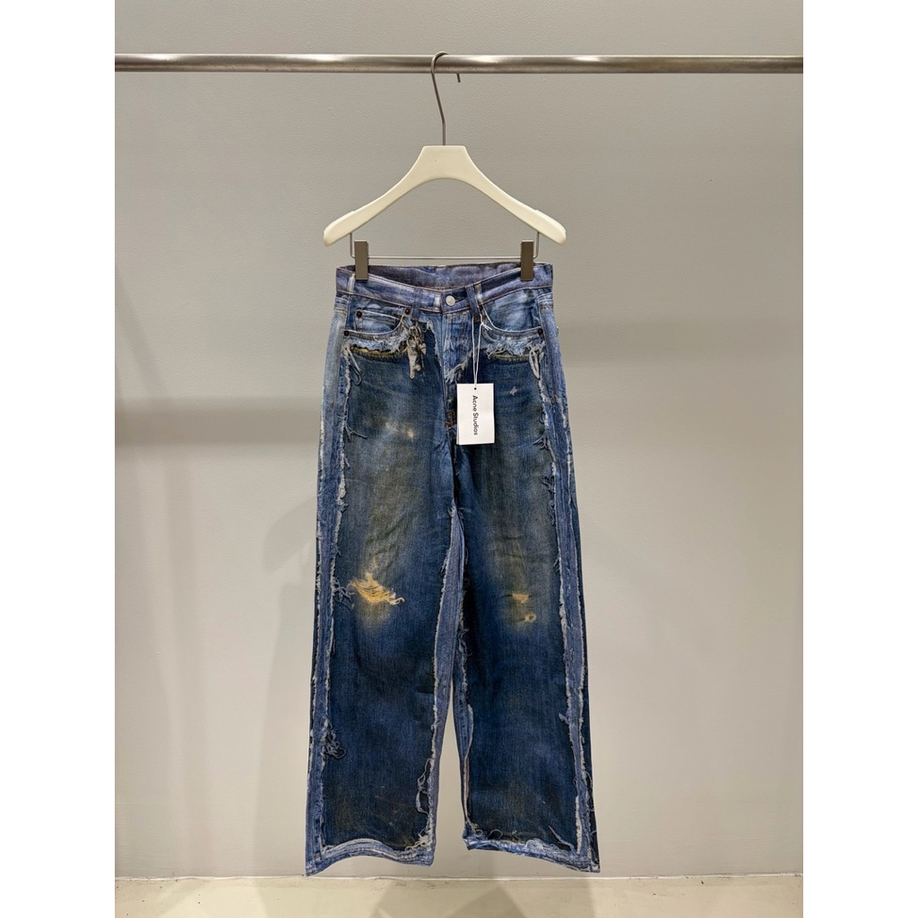 รบกวนเช็คสินค้าในสต๊อกก่อนสั่งซื้อนะคะ  กางเกงยีนส์แฟชั่น AC_NE STUDIOS TROMPE-L’ŒIL JEANS - 1981