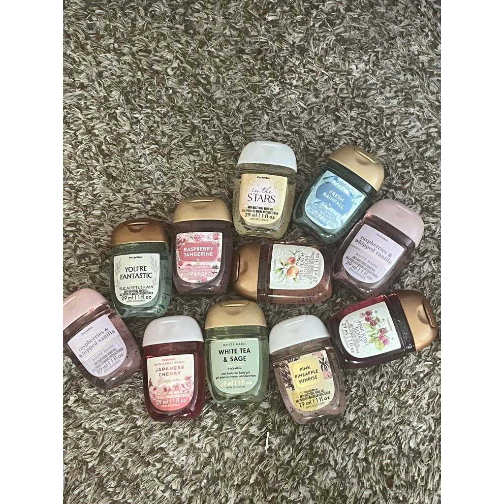 ของแท้100% Bath and body works PocketBac anti-bacterial hand gel with natural essential oilเจลล้างมือ