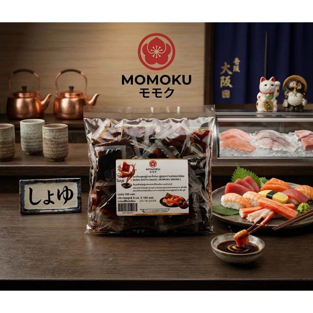 โชยุญี่ปุ่น Momoku 6g 100 ซอง thumbnail 6