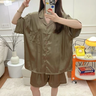 ชุดนอนผ้าซาติน พรีเมี่ยม อก43-52-60 นุ่ม เบา บาง ใส่สบาย