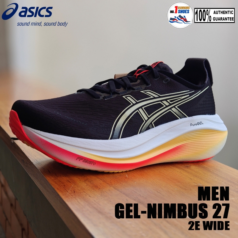 [✨2E/wide] Asics รุ่น Nimbus 27 wide 1011B956-005 สี Black/ khaki ของเเท้ 100%