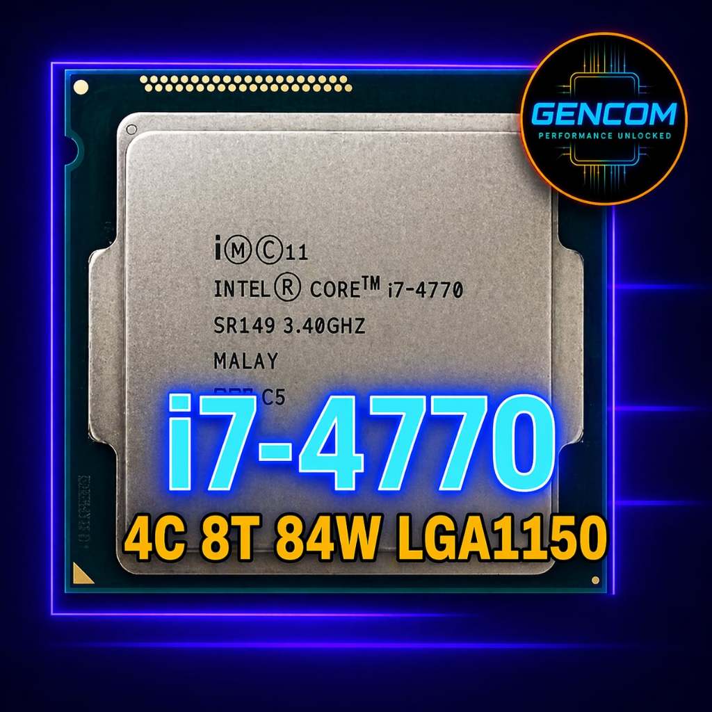 ซีพียู CPU Intel Core i7-4770 4คอ8เทรด 84W LGA 1150 ฟรีซิลิโคน1ซอง i7 4770