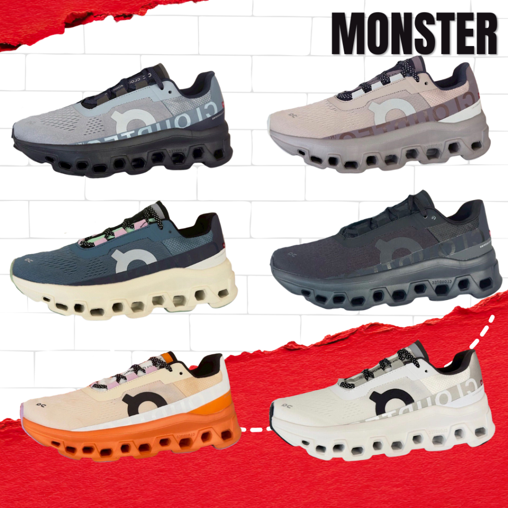 รองเท้าวิ่ง ใส่เที่ยว Cloudmonster1 ทรงสวย ใส่สบาย น้ำหนักเบา สินค้าพร้อมกล่อง ส่งในไทย