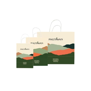 Phutawan Shopping Bag ถุงกระดาษ แบรนด์ ภูตะวัน มี 3 ขนาด ให้เลือก