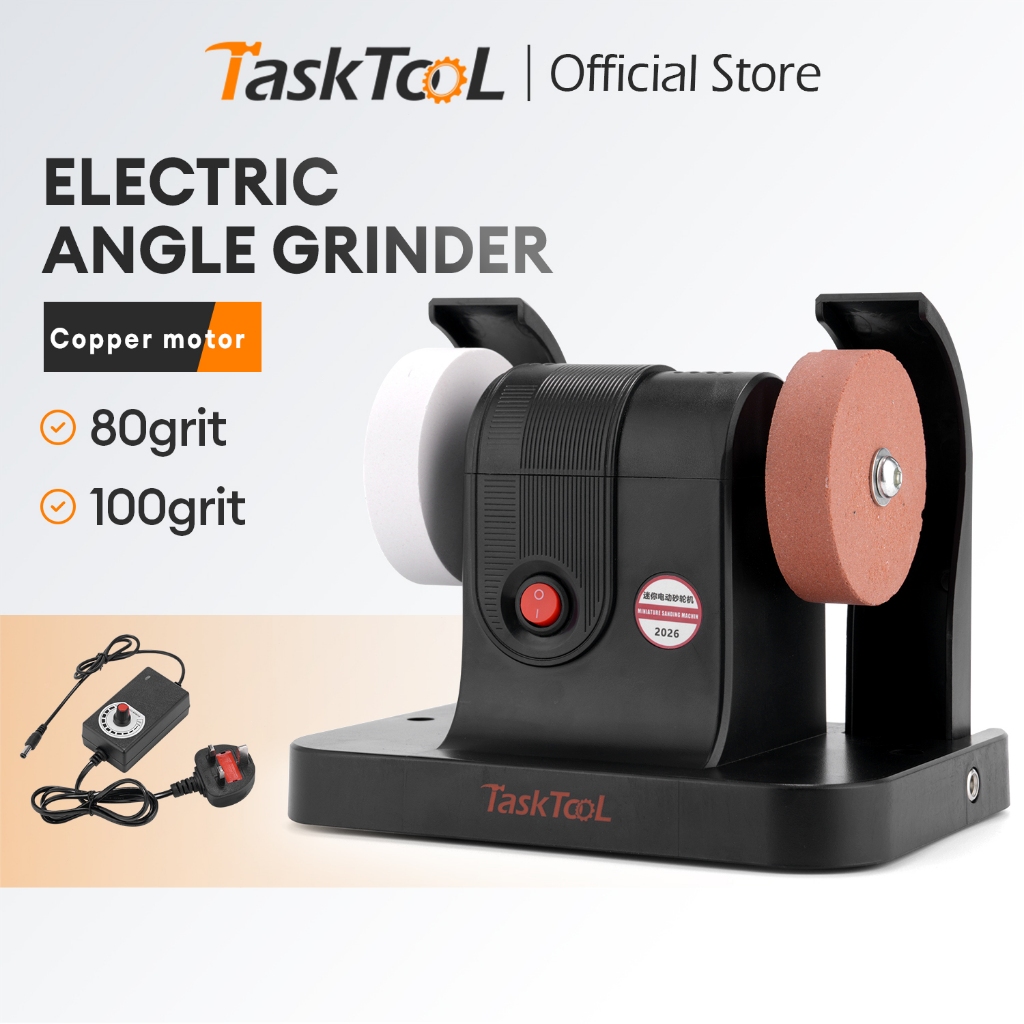 TASKTOOL เครื่องลับมีด  มอเตอร์หินเจียร  ล้อขัด + ล้อบด (ล้อทรายคู่)  เครื่องเจียรแบบปรับความเร็วได้ 12 ระดับ