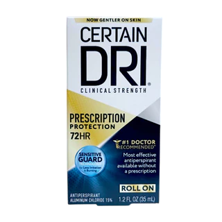 Certain Dri แท้อเมริกา โรลออลระงับกลิ่นกาย ระงับเหงื่อ สูตรที่แพทย์แนะนำ มีแบบ A.M และ P.M. ทาเช้าและก่อนนอน