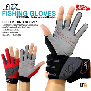 ✨ ถุงมือตกปลา Fizz ตัด 3 นิ้ว ใส่สบาย ระบายอากาศดี บุหนังกันลื่น