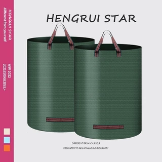 【ซื้อ 1 แถม 1】60-500Lถุงเก็บใบไม้ร่วง ถุงเก็บกิ่งไม้และใบไม้ ถุงใบสวน เก็บขยะโรงงานทำความสะอาดสวนสาธารณะ ถุงผ้า PP เบาพก