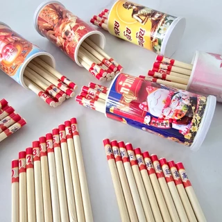 LK เซียมซีมงคลจิ๋ว เซียมซีชี้ทางรวย เขย่าขอโชค (ไม้เลข 0-9) สูงรวม 9cm. ลายมงคลเสริมดวง งานแฮนด์เมดไทย ส่งจากไทย