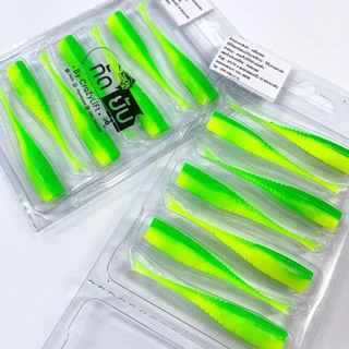 เหยื่อยาง กัดยับ รุ่น เขี่ยยับ 6cm/1.1g (7ตัว/แพ็ค) เหยื่อปลอมตกปลา Kadyub Keayub Soft Bait Fishing Lure for Ultralight