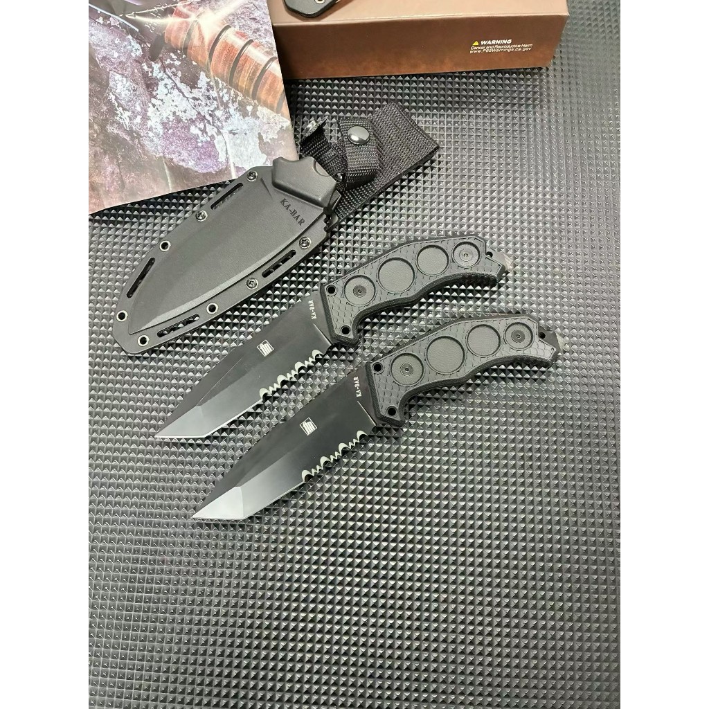KA-BAR 5557 - การล่าสัตว์หนัก มีดเดินป่า วัสดุ: 1095Cro-van ความแข็ง; 58-60HRC วัสดุก้าน: ไนลอน Grivory