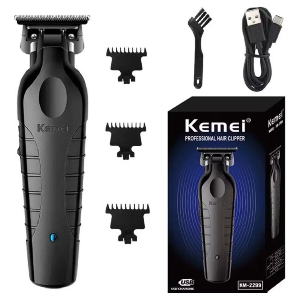 Kemei KM-2299ปัตตาเลี่ยนไร้สาย อัจฉริยะ ชาร์จได้เสียงเงียบ ของแท้100% ราคาถูก Shopee Lazada