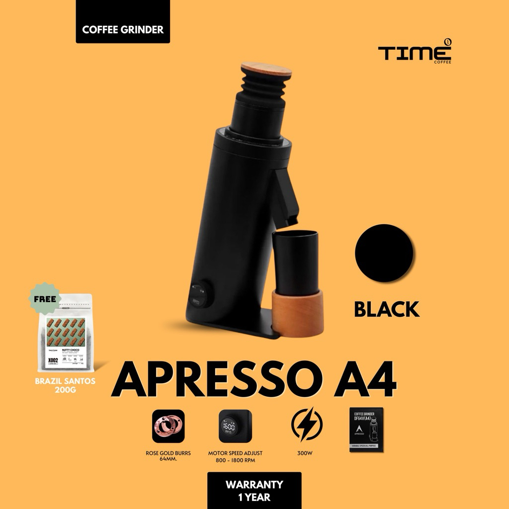 เครื่องบดกาแฟ l APRESSO A4 - BLACK SINGLE DOSE เฟืองบด 64 มม. (DF64V) ***เวอร์ชั่นล่าสุด***