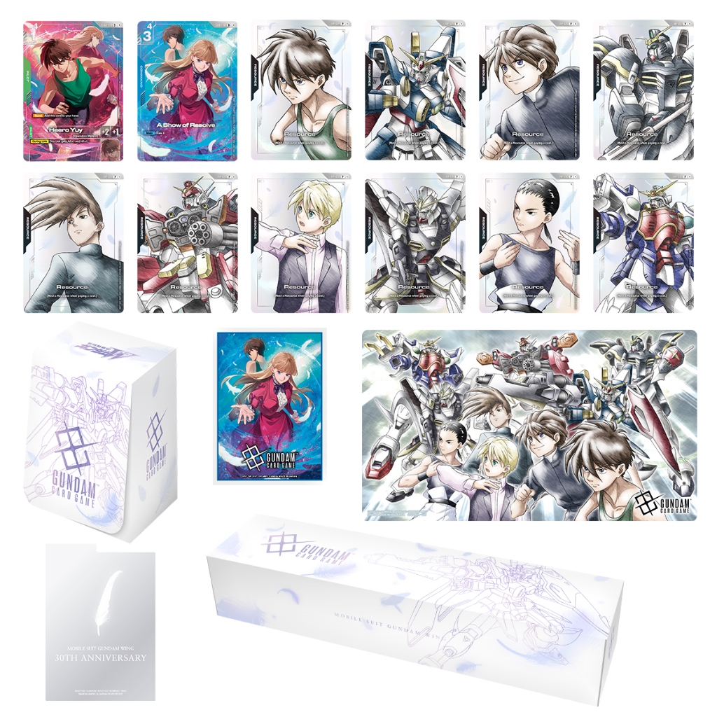 Bandai Gundam Card Game Premium Bandai Set PB01 Mobile Suit Gundam Wing 30th Anniversary 45827699653