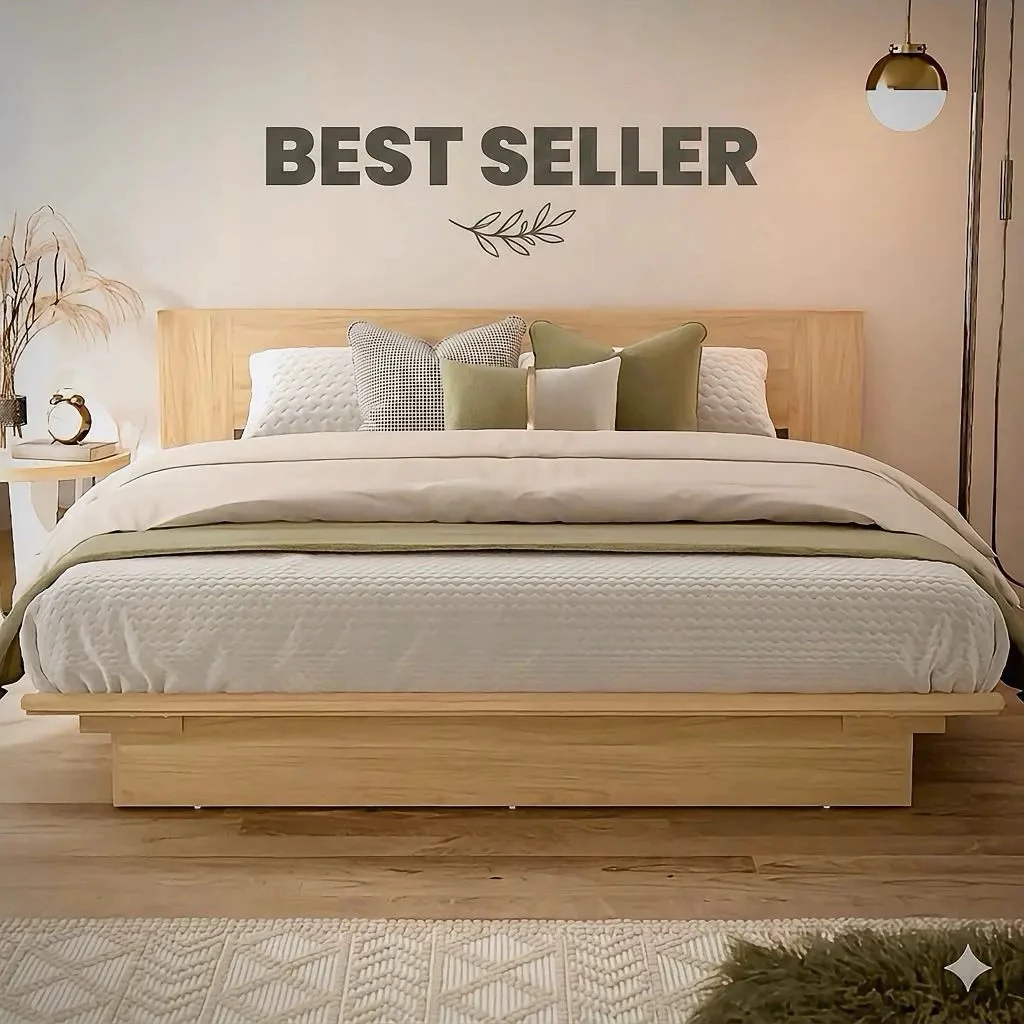Tomato Home เตียงนอน5ฟุต Donna queen bed เตียงไม้ | เตียงมินิมอล Chic สวยหรูเรียบง่าย | คุ้มค่า