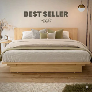 Tomato Home เตียงนอน5ฟุต Donna queen bed เตียงไม้ | เตียงมินิมอล Chic สวยหรูเรียบง่าย | คุ้มค่า