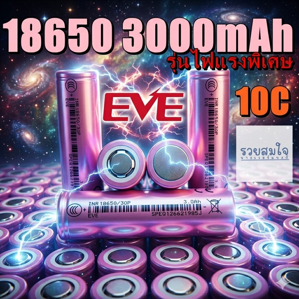 18650 3000 10C  เกรด A ////////// EVE 30P