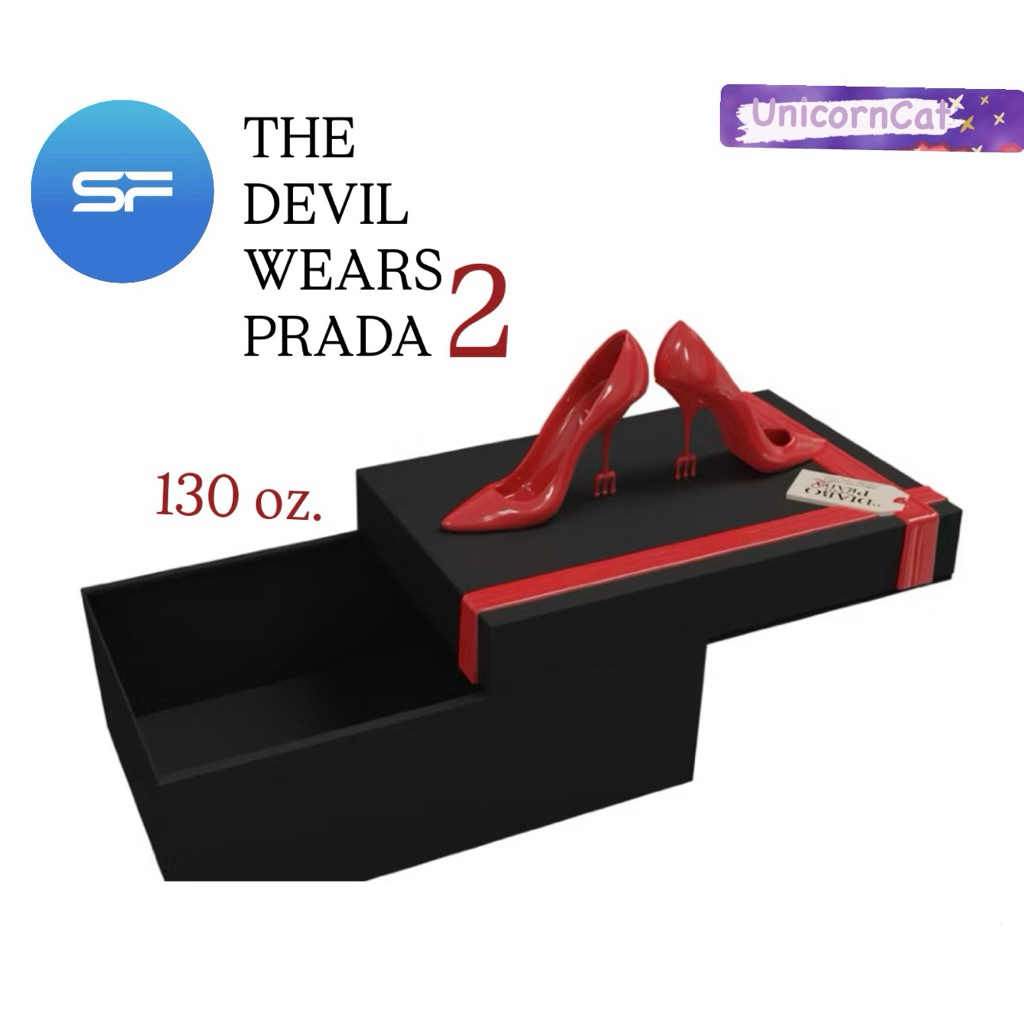 ✅ลิขสิทธิ์แท้ 100% 👠SF The Devil Wears Prada 2👠Shoe Popcorn Container (130 oz) 1 ถัง ชุดสะสม ถังป๊อป