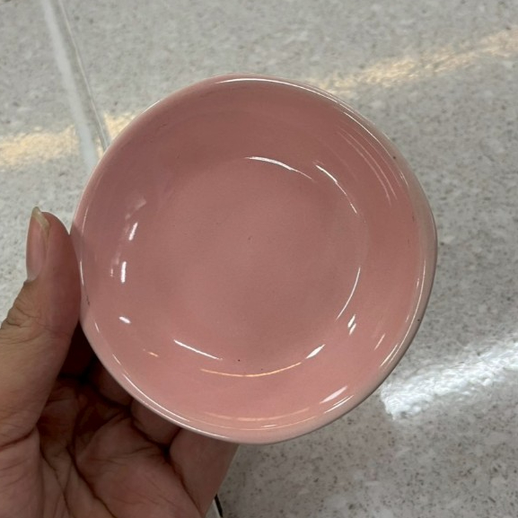 ถ้วยเซรามิก 4 นิ้ว ถ้วยน้ำจิ้ม ถ้วยเล็ก สีชมพูพาทเทล ทำจากเซรามิกเนื้อดี เข้าไมโครเวฟได้