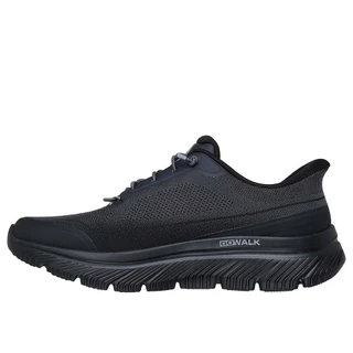 Skechers สเก็ตเชอร์ส รองเท้าผู้ชาย Men Extra Wide Fit Slip-Ins GOwalk Cushioning Walking Shoes - 217128WW-BBK (latest)