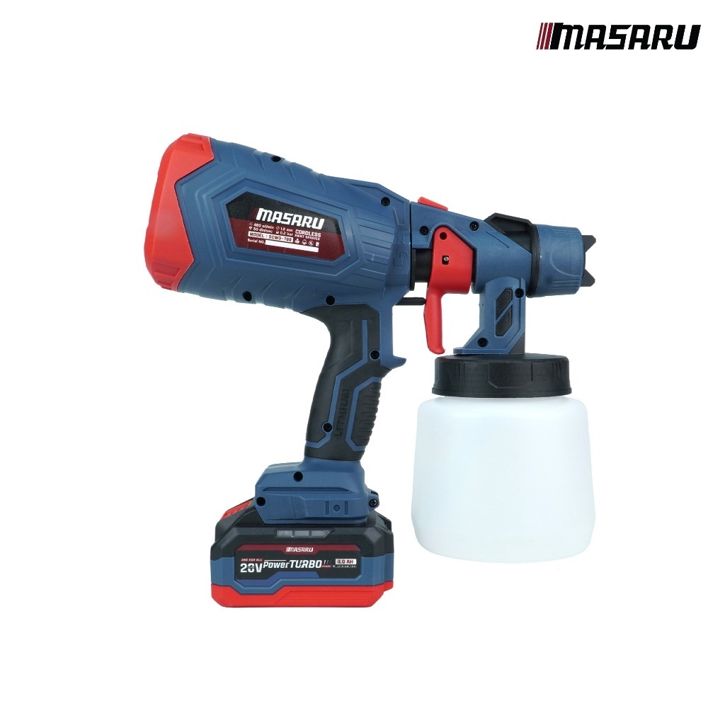 MASARU SCWG-700 เครื่องพ่นสีไร้สาย 20V กาพ่นสีไร้สาย แบตเตอรี่ Powerturbo น้ำหนักเบา
