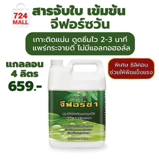 จีฟอร์ซวัน (แกลอน4ลิตร) สารจับใบ เร่งการดูดซึม จับใบ ไม่มีแอลกอฮอล์ ไม่ทำร้ายใบพืช
