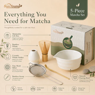 🍵[chawan matcha 5 set]🔥ชุดชงมัทฉะ ถ้วยชงชามัทฉะ ของขวัญ ชุดชงชา🎁COD จัดส่งภายใน 24 ชั่วโมง