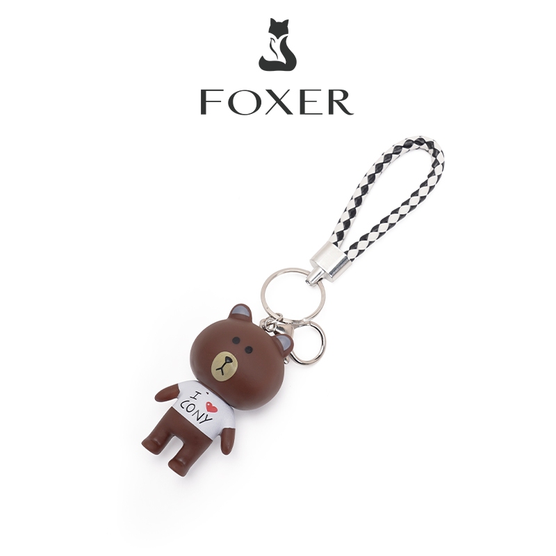 FOXER ميدالية دب كرتوني بحبل مضفور