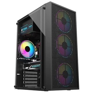 เคส ATX/MATX/ITX ไฟ RGB สวย พื้นที่กว้าง ระบายความร้อนเร็ว แผ่นหนาแข็งแรง สำนักงาน รองรับการ์ดจอ 330 มม. มี USB