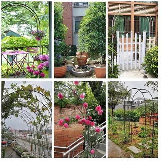 ซุ้มไม้เลื้อย ซุ้มกุหลาบเลื้อย 13mm ซุ้มเหล็ก ของแต่งสวน งานแต่ง แข็งแรง ประกอบได้ 3 ขนาด เหล็กโครงไม้เลื้อย