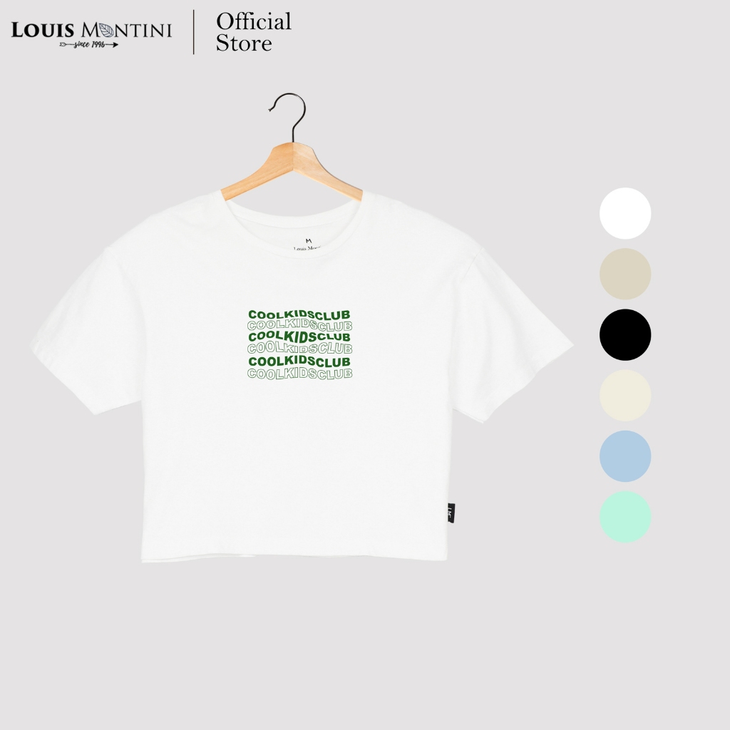 [Clearance sale] Louis Montini เสื้อครอปผู้หญิง 100% Cotton Women Crop tops (Coolkidsclub Ver.1) LMTS14