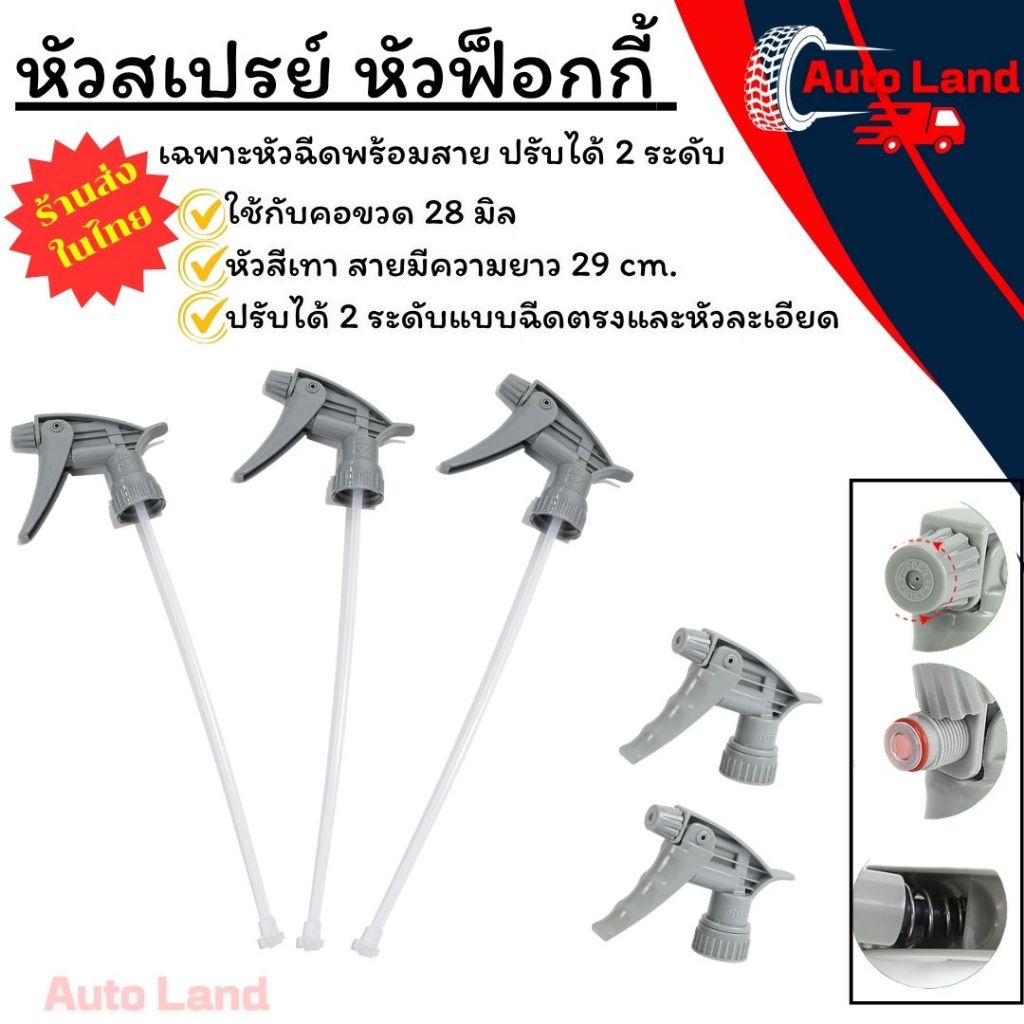 🔥พร้อมส่ง🔥หัวสเปรย์ หัวพ่นน้ำ เฉพาะหัวฉีด หัวสเปรย์ทนสารเคมี หัวฟ็อกกี้ หัวฉีด ปรับได้ 2 ระดับ สินค้าในไทย