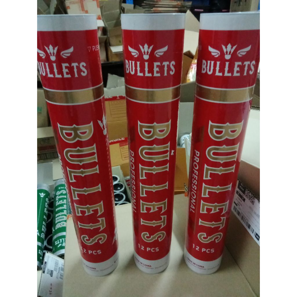 BULLETS ลูกแบดมินตัน PROFESSIONAL หลอดสีแดง คุ้มค่า ส่งจากกทม