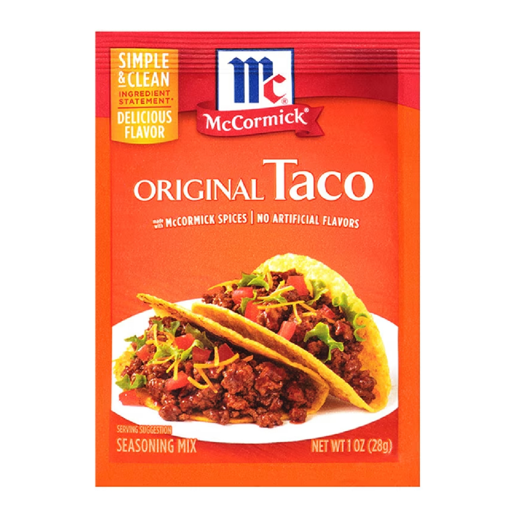 McCormick  Original Taco Seasoning 28g แม็คคอร์มิค ผงสำหรับทำทาโก้