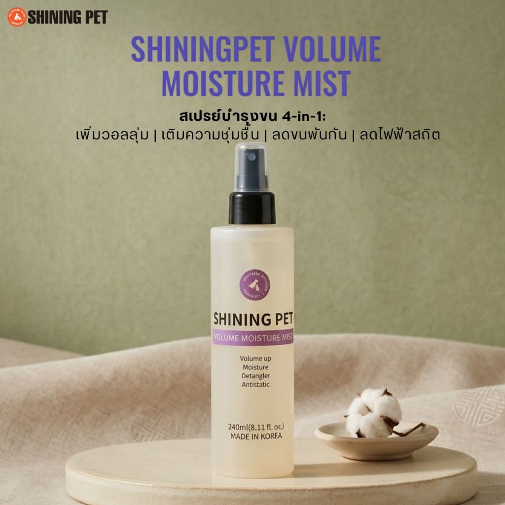 Shining Pet Volume Moisture Mist สเปรย์บำรุงขนสูตร 4-in-1