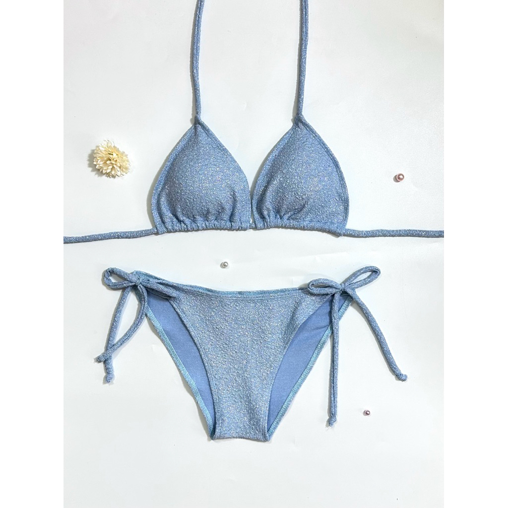 CKB028💗Bikini💎giliterผ้าวิ้งค์ๆมีฟองน้ำ