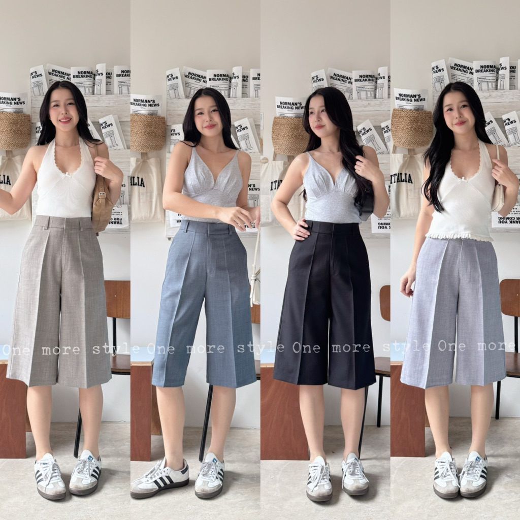 💚𝑁𝑒𝑤 𝑎𝑟𝑟𝑖𝑣𝑎𝑙 💚กางเกง4ส่วนเอวสูงทรงสวยใส่สบายผ้าใส่แล้วไม่ร้อน📍พร้อมส่ง🛍️