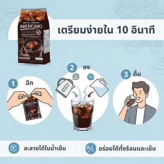 กาแฟอเมริกาโน่ กาแฟดำ ไม่มีไขมันไม่มีน้ำตาล อาราบิก้า โรบัสต้า กิฟฟารีน ชงน้ำร้อน น้ำเย็น giffarine
