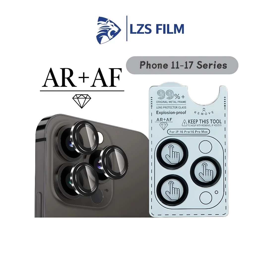 LZS ฟิล์มเลนส์กล้อง ไอโฟน For iP 17Pro7ProMax Air 16Promax15Plus 14 13 12 11 ฟิล์มกระจกกล้อง