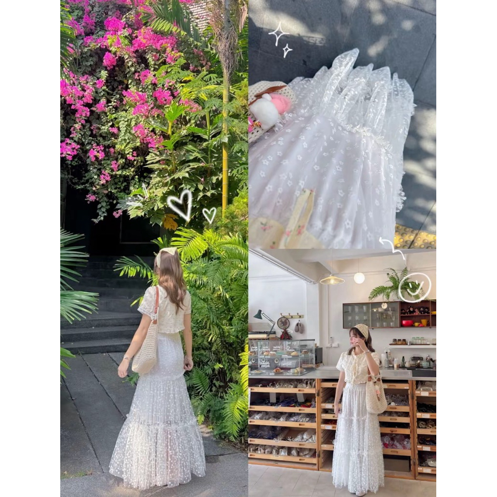 skirts009- 🥂〰️ babie skirt 🍮🧸 กระโปรงระบายชั้นๆสุดพริ้ว