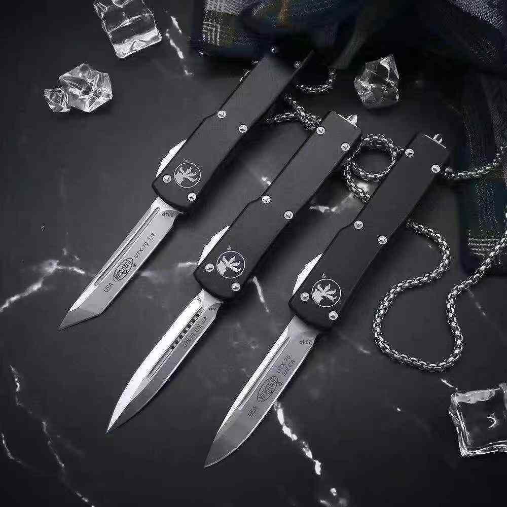 Microtech ไมโครเทคโนโลยี มินิ UTX70 นักล่าเงินรางวัล วัสดุตัดขอบ: D2 วัสดุก้าน: อลูมิเนียมการบิน ควา