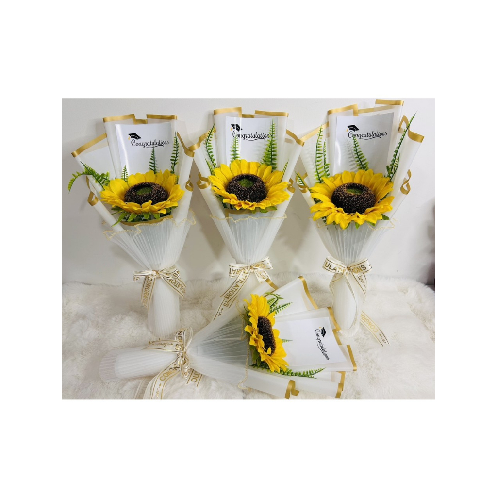 N01 ช่อทานตะวันแสดงความยินดี 🌻 | ช่อรับปริญญา มินิมอล หรู เรียบ ดูแพง Congratulations