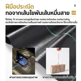 *แถมหมุดปัก* ผ้าคลุมวัชพืช1x50 2x50 3X100M ระบายอากาศได้ ทนความร้อนสูง วัสดุที่ย่อยสลายได้ กำจัดหญ้า พลาสติกคลุมดิน