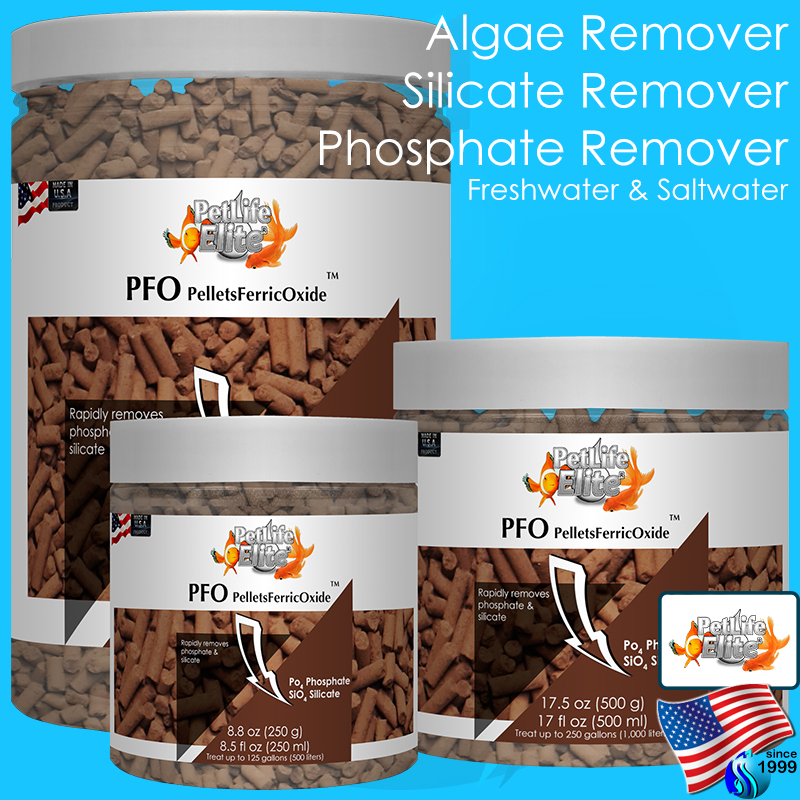 PetLifeElite PFO PelletFerricOxide สารกรองตะไคร่ สารกรองฟอตเฟต สารกรองซิลิเกต gfo ferric oxide iron 