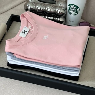 SISSY : เสื้อยืดแขนสั้น Baby tee (S-XL) คอกลมทรงสวย ผ้านุ่ม อยู่ทรงสวย ปักโลโก้ โทนสีคลาสสิกใส่ง่ายทุกวัน