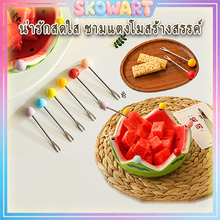 ร้างสรรค์ชามแตงโมเซรามิก ชามสลัดขนมหวานเซรามิกน่ารัก,ภาชนะมัลติฟังก์ชั่นความจุขนาดใหญ่พร้อมส้อมผลไม้ส้อมจานขนม