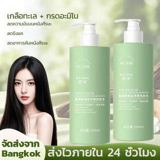🔥 ส่งฟรี แชมพูกรดอะมิโนผสมเกลือทะเล 500ml | ขจัดรังแค คุมมัน ทำความสะอาดล้ำลึก ผมนุ่มฟู ชุ่มชื้น ✨