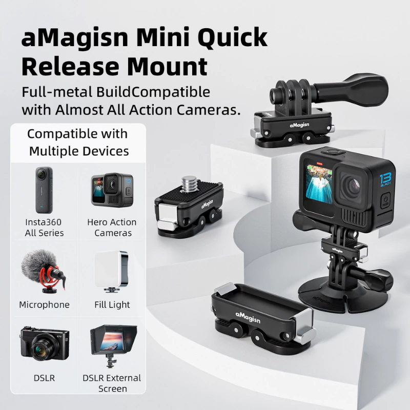 aMagisn Insta360 / DJI / GoPro Mini Quick Release อแดปเตอร์ปลดเร็ว ขนาดเล็ก thumbnail 3